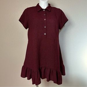 Wayward Fancies burgundy dress